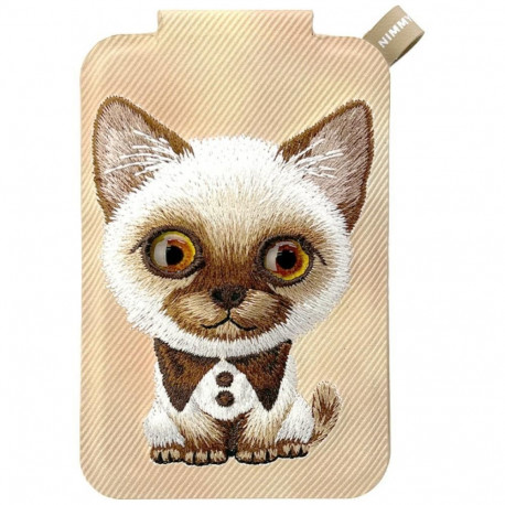 Nimmy Nimmy New Big-Eye Cute Pets 2.0 Cat Magnetic Wallet with Phone Stand - Brown