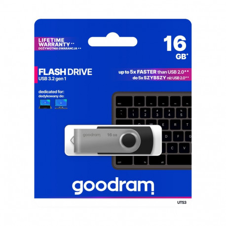 Goodram mälupulk USB 3.2 16GB, must