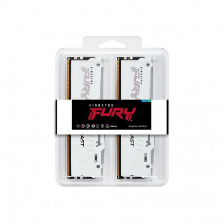 KINGSTON 32GB 6000MT/s DDR5 CL30 DIMM komplekt 2-st FURY Beast valge RGB EXPO