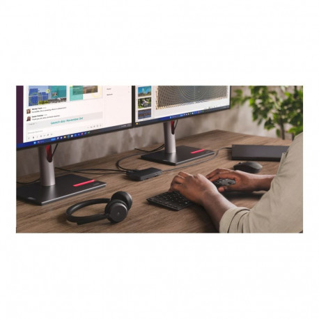 LENOVO USB-C Dual Display Travel Dock 1xHDMI2.1 1xDP1.4 1xUSB-A 2xUSB-C 1xRJ45 w/o AC Adapter