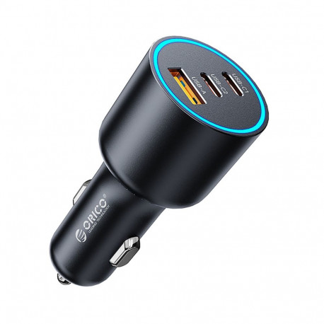 Orico HyperDrive 165W USB-A + 2x USB-C Car Charger - Black