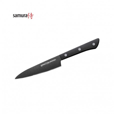 Samura SHADOW Universāls virtuves Anti-slip nazis ar Melnu pārklājumu 4.7"/120mm no AUS 8 Japāņu tēr