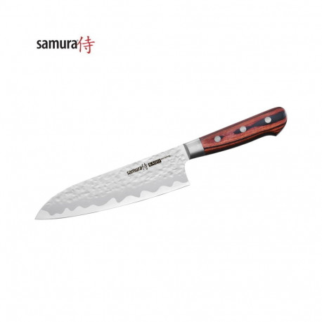 Samura Kaiju Universāls Virtuves Santoku nazis ar asmeņa balstu 180mm no AUS 8 āmurēta Japāņu tēraud