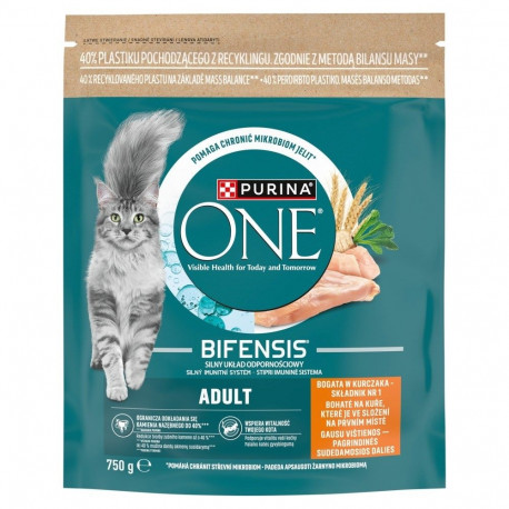 PURINA One Bifensis Adult Rich in chicken - dry cat food - 750g