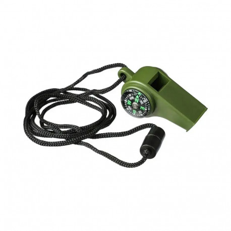 Setty Outdoor Series 3-in-1 Emergency Whistle with Compass and Thermometer Green