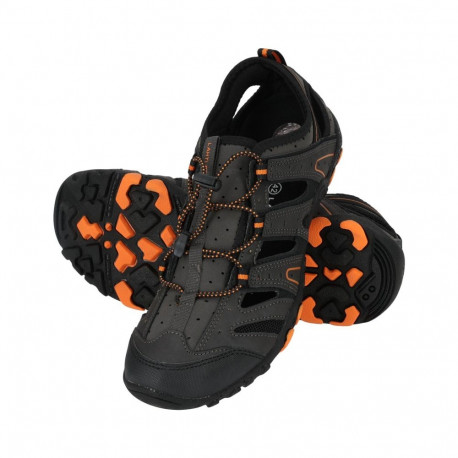 trekking-sandaalid PU/kootud hall-must-oranž, "39", lahti