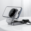 Acefast E22 3-in-1 Wireless Inductive Charging Station, MagSafe Compatible - Gray