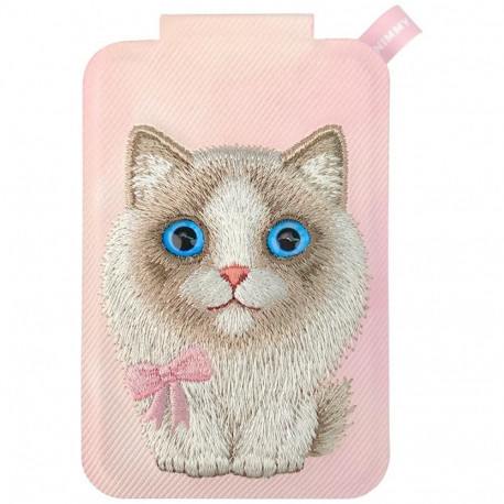 Nimmy New Big-Eye Cute Pets 2.0 Cat Magnetic Wallet with Phone Stand - Pink