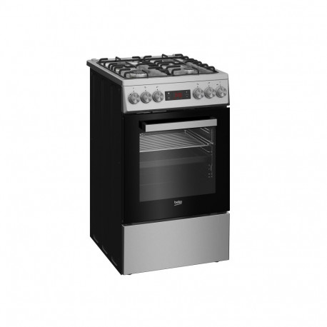 BEKO Cooker FSM52321DXDT, Width 50 cm, A, Gas/Electric, Silver