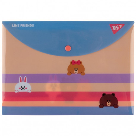 Ümbrikukott YES Line Friends B5 nööbiga