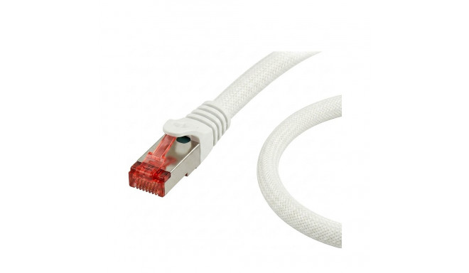 "Python Cat.6 Patchkabel mit Nylongeflecht weiß 15m"