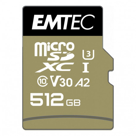 "CARD Emtec m512GB UHS-I U3 V30 A2 SpeedIN Pro + Adapter"