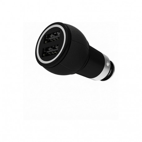 "Azuri Car Charger with 2 USB Ports black"