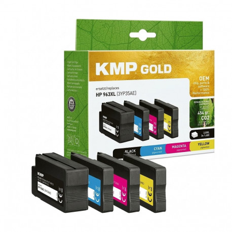 "KMP 1766,6005 MultiPack black, cyan, magenta, yellow pigm. ink ersetzt HP963XL (3YP35AE)"
