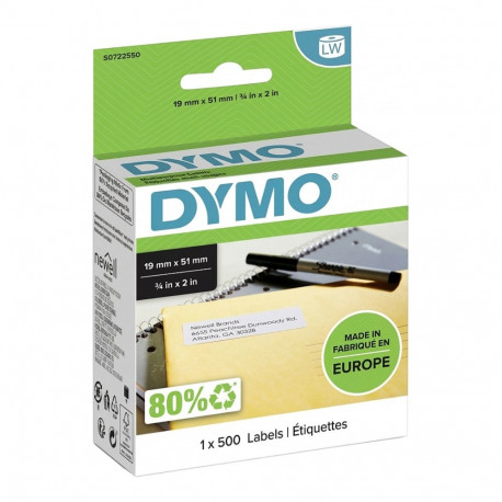 "Dymo Removable Multi purpose Labels Schwarz - Weiß 500Stück(e) selbstklebendes Etikett"