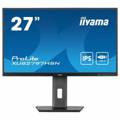 "68.5cm/27"" (1920x1080) iiyama PROLITE XUB2797HSN-B1 16:9 FHD IPS 1ms 100Hz HDMI DP USB-C RJ45 Spea