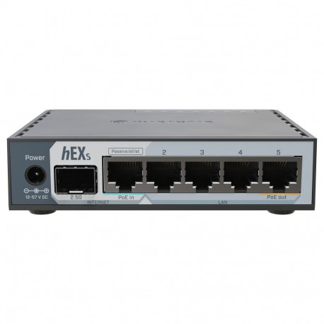 MikroTik ruuter RouterBOARD E60iUGS hEX S 5x Gigabit 1x 2.5G SFP USB