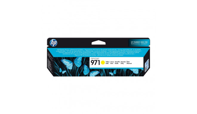 HP tintkassett 971 OJ Pro X451 X551 DW printer X476 X576 DW MFP 2200 pages, kollane