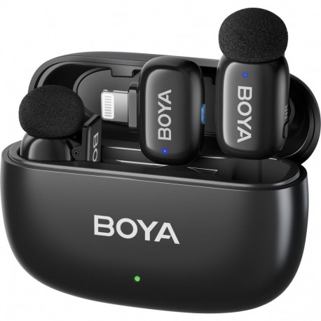 Boya mikrofonikomplekt Mini 15 2TX + 1RX, must
