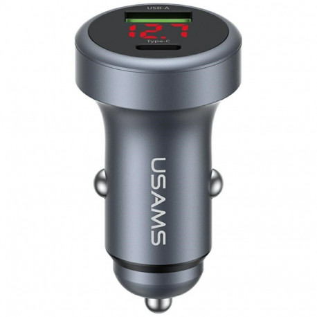 Car Charger CC327 Aluminum 45W USB-A USB-C Tarnish