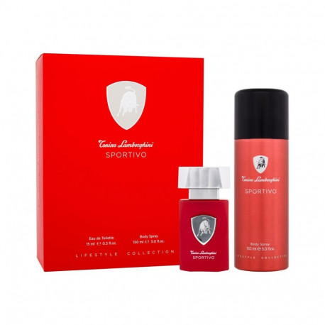 Lamborghini Sportivo Eau de Toilette (15ml) (EDT 15 ml + Body Spray 150 ml)