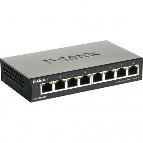 D-Link DGS-1100-08V2 network switch Managed Gigabit Ethernet (10/100/1000) Black