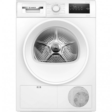 BOSCH Dryer WTH85V0MSN, 8kg, Energy class E, Heat Pump, White