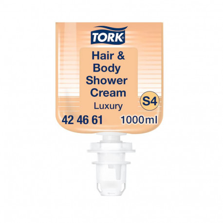 „Tork Luxury Hair and Body Shower Cream“ - luksuslik dušikreem juuste ja keha jaoks, 1000 ml