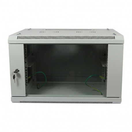 "ALLNET Netzwerkschrank 19"" 9HE 1-teilig T600mm Lichtgrau zerlegt(Flat Pack) SMA-Serie"