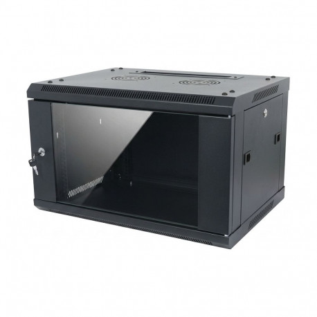 "ALLNET Netzwerkschrank 19"" 6HE 1-teilig T600mm Schwarz zerlegt(Flat Pack) SMA-Serie"