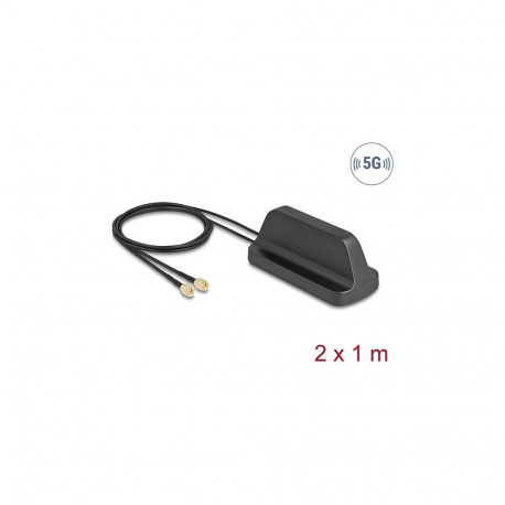 5G LTE GNSS WiFi 6 MIMO antenn 2 x SMA-pistikuga, 2,1–3,0 dBi, omnidirektionaalne, magnetilise aluse