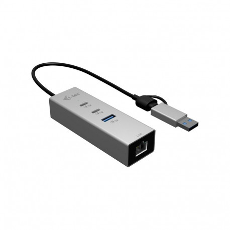 D I-TEC usb-hub 3 metallist 2x USB-C Gen1 1x USB-A Gen1 1x 2,5GLAN