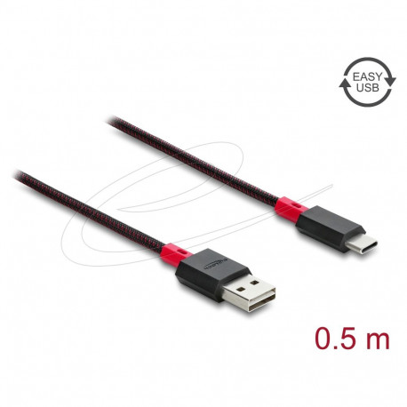 "EASY-USB 2.0 Kabel Typ-A Stecker zu USB Type-C™ Stecker 0,5 m schwarz"