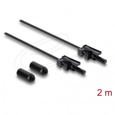 "Delock LWL POF Kunststoff Kabel HFBR 4532-4532Z Simplex Stecker zu Simplex Stecker 2 m"