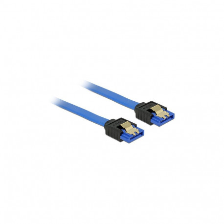 "DELOCK Kabel SATA 6 Gb/s Buchse gerade > SATA Buchse gerade 70cm blau mit Goldclips"