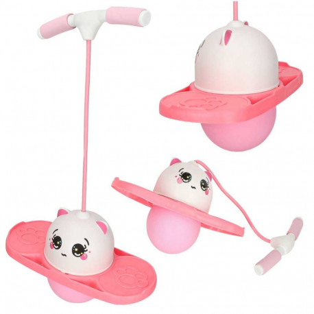 Laste hüppepall „Pogo Balance Jumper”, valge-roosa
