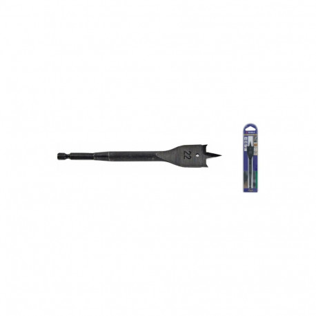 Flat wood drill 10 mm, reinforced body, 1/4 hex shank (3pcs)