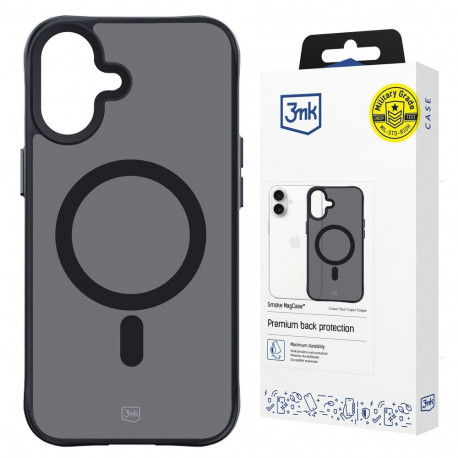 3mk Smoke MagCase with MagSafe for iPhone 16 - semi-transparent