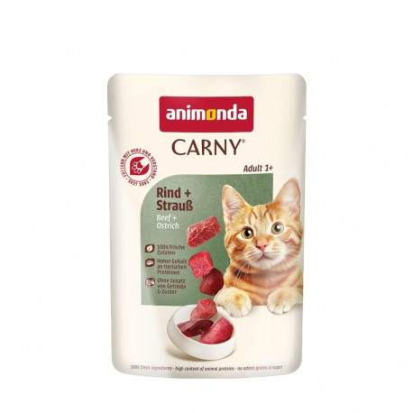 ANIMONDA Carny Adult veiseliha ja jaanalind märg kassitoit 85g