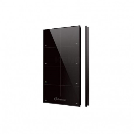 GRENTON TOUCH PANEL/ 8 TOUCH AREAS/ TF-BUS/ BLACK GLASS FRONT