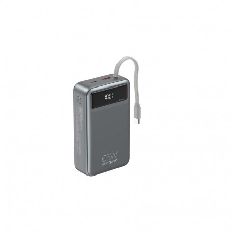 Gembird akupank PB20-PD65-LCD-01 kiirlaadimisega integreeritud kaablitega 65W 20000mAh, must