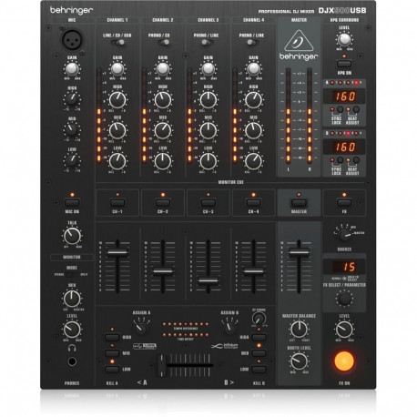 Behringer DJX900USB - professional 5-Channel DJ Mixer with INFINIUM 'Contact-Free' VCA Crossfader, A