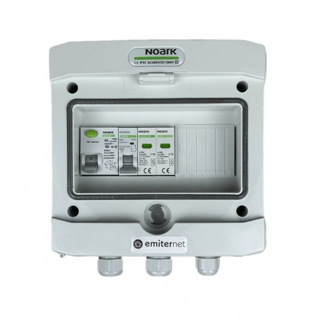 Noark ülepingekaitse EMITTER lülitusseadmele kinnitatav hermeetiline AC IP65 type 2 16A 1-F koos RCD