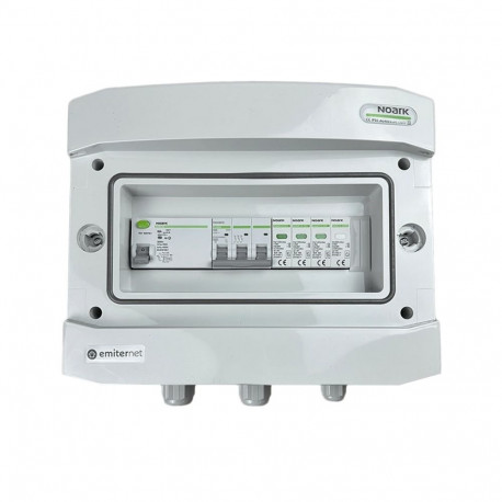 Switchgear attached AC hermetic IP65 EMITTER with surge arrester AC Noark type 1+2, 40A 3-F, RCD typ