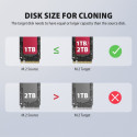 ADSA-M2C22 USB-C 2xNVMe /SATA M.2 20Gbps cooler