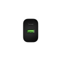 USB charger Ribera 1xUSB-A 1xUSB-C black