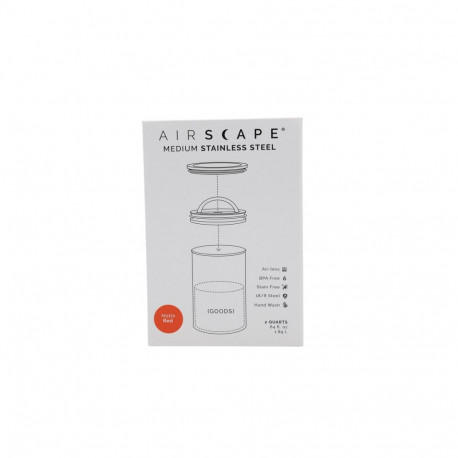 Airscape? Edelstahl-Aromabeh?lter mittel, signalrot matt