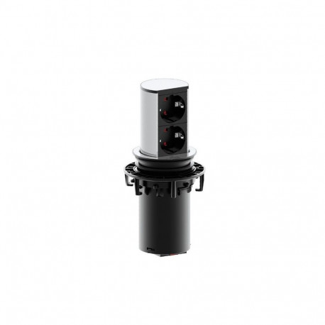 Bachmann 928.002 socket-outlet Black, Silver