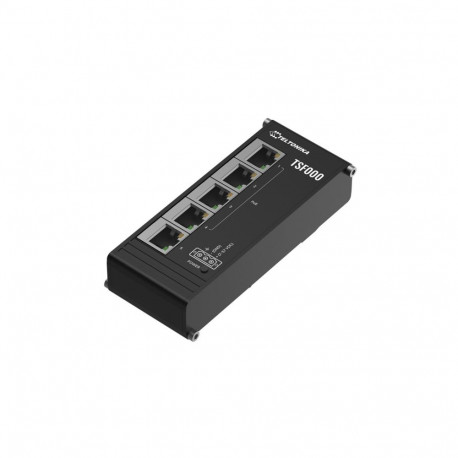Teltonika TSF000 Unmanaged Fast Ethernet (10/100) Power over Ethernet (PoE) Desktop Black