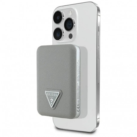 Guess Grained Triangle väline akupank (powerbank) | 5 000 mAh | 15W | USB-C, MagSafe, Wireless | bee